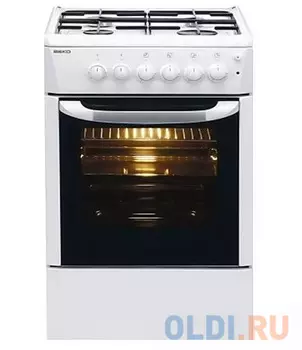 Плита Комбинированная Beko FFSS52010GW белый реш.эмаль