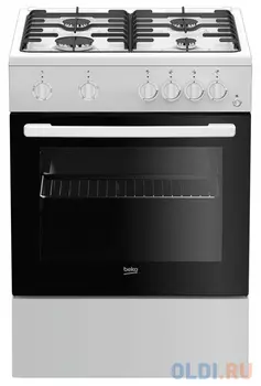 Плита Комбинированная Beko FFSS62010GW белый реш.эмаль