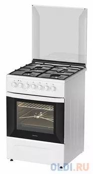 Плита Комбинированная Darina 1D КM 141 308 W белый реш.сталь