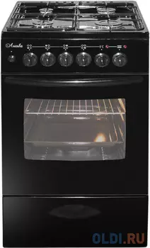 Плита Комбинированная Лысьва ЭГ 401 МС-2у черный (без крышки) реш.чугун