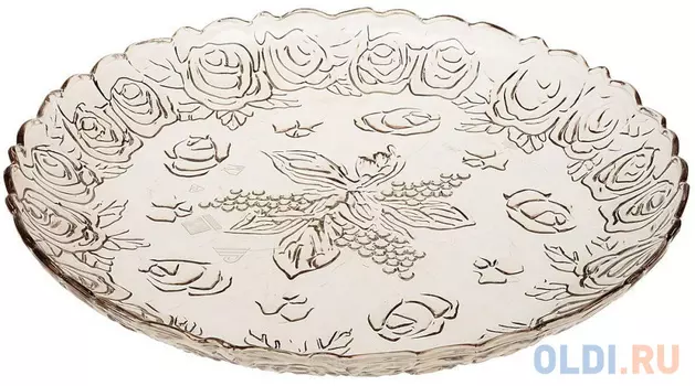 ПОДНОС ПЛАСТ. "ИЗОБИЛИЕ" КРУГЛЫЙ D 35 СМ (ТОНИРОВАННЫЙ) (1/10) "АЛЬТЕРНАТИВА" М6513