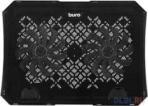 Подставка для ноутбука Buro BU-LCP150-B212 15"335x265x22мм 74.35дБ 1xUSB 2x 140ммFAN 480г металлическая сетка/пластик черный