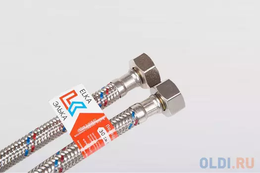 ПОДВОДКА ГИБКАЯ ДЛЯ ВОДЫ (СТАЛЬ) 120 СМ ГАЙКА-ГАЙКА (10/80) "ELKA"