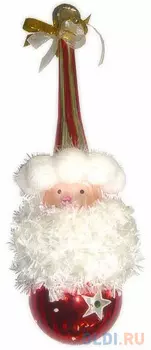 Подвеска Winter Wings "Дед Мороз на шаре" 30 см 1 шт стекло N07511