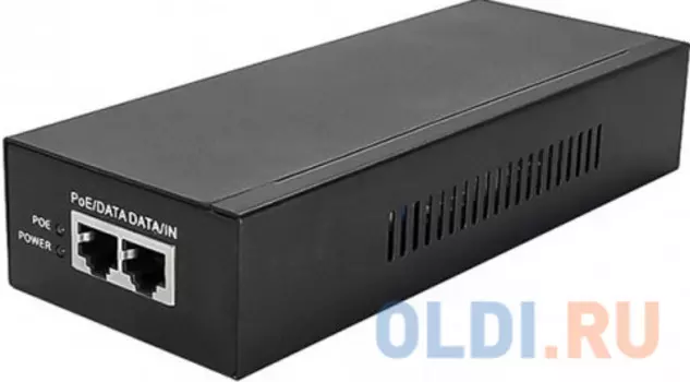 PoE-инжектор 90W Gigabit Ethernet на 1 порт. Соответствует стандартам PoE IEEE 802.3af/at/bt. Автоматическое определение PoE устройств. Мощность PoE н