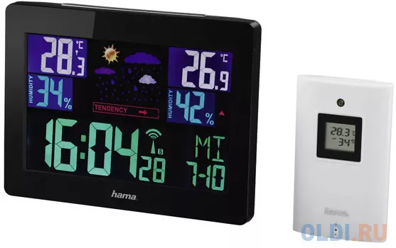 Погодная станция Hama Color EWS-1400 H-136259 черный