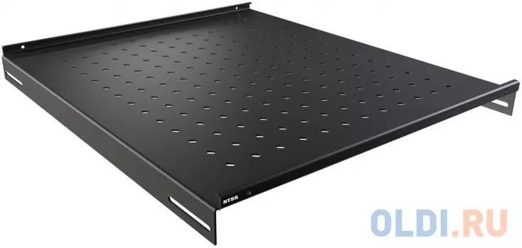 Полка стационарная NTSS NTSS-FS-H-800-BL 1U нагр.:100кг. 19" 550мм черный (упак.:1шт)