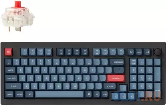 Полноразмерная (96%) механическая клавиатура Keychron V5 Max - 3 типа подключения, 97 клавиш, цвет Carbon Black, переключатели Gateron Jupiter Red