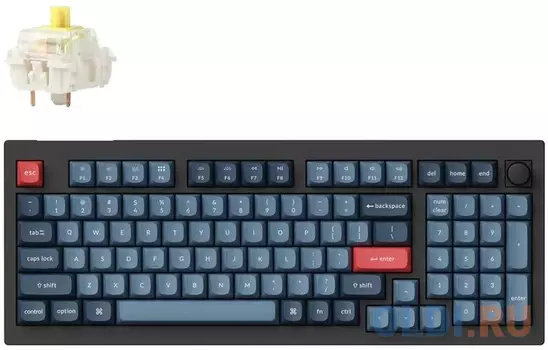 Полноразмерная (96%) механическая клавиатура Keychron V5 Max - 3 типа подключения, 97 клавиш, цвет Carbon Black, переключатели Gateron Jupiter Banana
