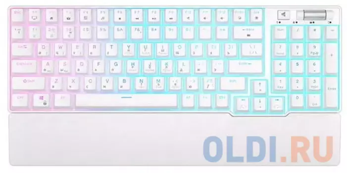 Полноразмерная (96%) механическая клавиатура Royal Kludge RK96 - 3 типа подключения, 96 клавиш, белая, переключатели RK Red