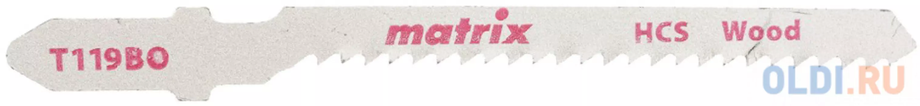 Полотна для электролобзика по дереву, 3 шт.T119BO, 50 x 2 мм, HCS, фигур. рез// Matrix