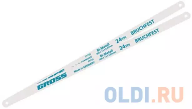 Полотна для ножовки по мет GROSS 77730 300мм 18TPI, BIM, 2шт