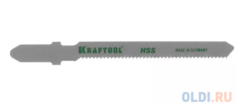Полотна KRAFTOOL, T218A, для эл/лобзика, HSS, по металлу, фигурный рез, EU-хвост., шаг 1,2мм, 50мм, 2шт