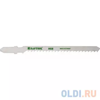 Полотна KRAFTOOL, T227D, для эл/лобзика, HSS, по мягкому металлу, фигурный рез, EU-хвост., шаг 3мм, 75мм, 2шт