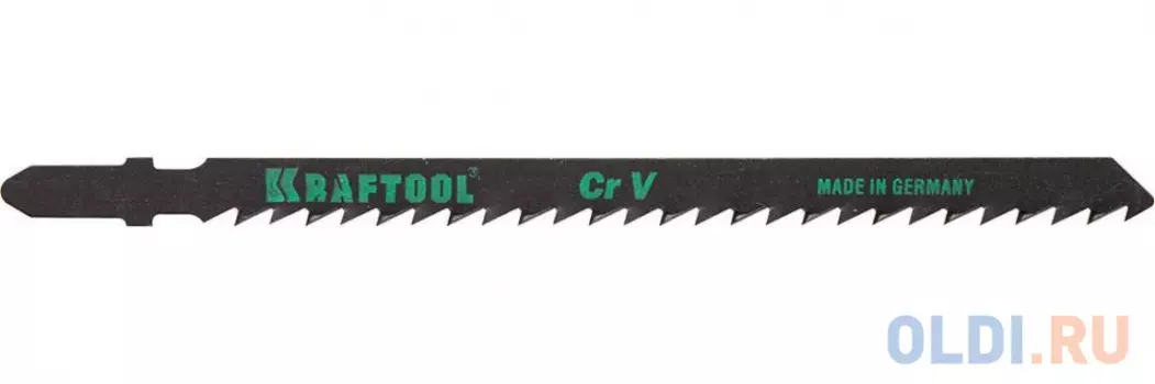 Полотна KRAFTOOL, T344D, для эл/лобзика, Cr-V, по дереву, ДВП, ДСП, быстрый рез, EU-хвост., шаг 4мм, 110мм, 2шт
