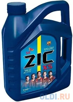 Полусинтетическое моторное масло ZIC X5 10W40 4 л