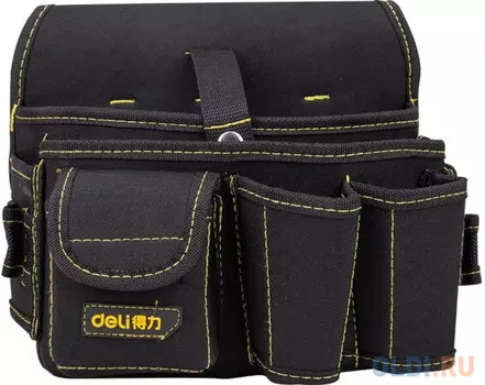 Поясная сумка монтажника Deli DL-P5 270 x 190 x 140мм, 7 карманов, ткань Оксфорд 600D