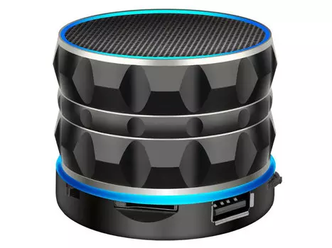 Портативная акустика Ginzzu GM-880B Black 3 Вт / 100 - 20000 Гц / FM / BT 3.0 / USB, AUX / АКБ