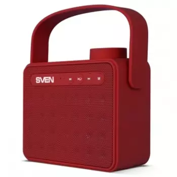 Портативная колонка SVEN АС PS-72 Red 2.0, 6Вт, 150 – 20 000 Гц, Bluetooth, FM, USB, microSD