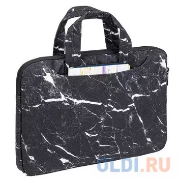 Портфель 14" BRAUBERG Marble полиэстер черный белый