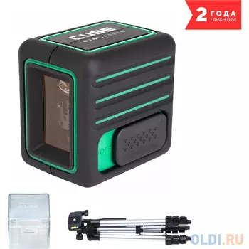 Построитель лазерных плоскостей ADA Cube Mini Green Professional дальность до 70м, мм/м ±2/10
