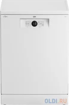 Посудомоечная машина Beko BDFN26522W, полноразмерная, напольная, 59.8см, загрузка 15 комплектов, белая [7633308377]