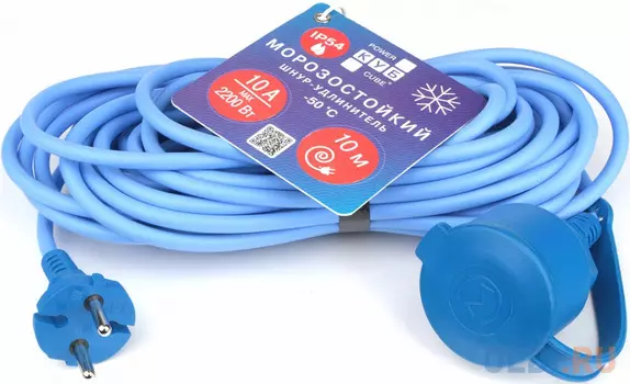 Power Cube Удлинитель морозостойкий в бухте 10А/2,2 кВт, 1р б/з, 10м, IP54 2x1 мм2, PC-1F-R-10(IP)