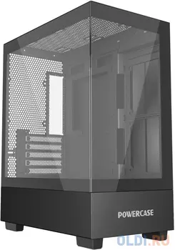 Powercase Vision Micro M, Tempered Glass, чёрный, mATX (CVMMB-L0)