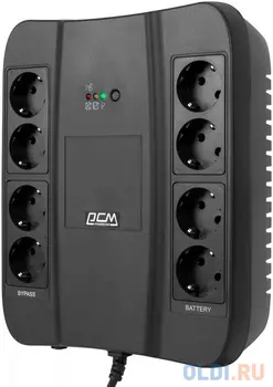 Powercom Источник бесперебойного питания Back-UPS SPIDER, OffLine, 850VA / 510W, Tower, Schuko