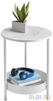 Прикроватный (журнальный) столик EUREKA DSN-03777 белый ST19-2477-FRN