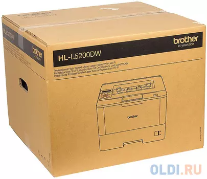 Принтер лазерный Brother HL-L5200DW A4, 40стр/мин, дуплекс, 256Мб, USB, LAN, WiFi (замена HL-5470DW)