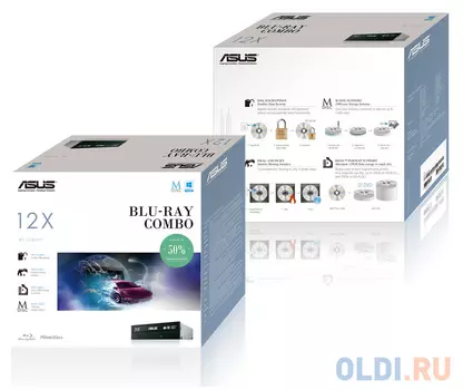 Привод для ПК Blu-ray ASUS BC-12D2HT SATA черный Retail