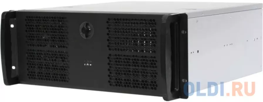 Procase EB445-B-0 Корпус 4U Rack server case, черный, дверца, без блока питания, глубина 450мм, MB 12"x9.6"