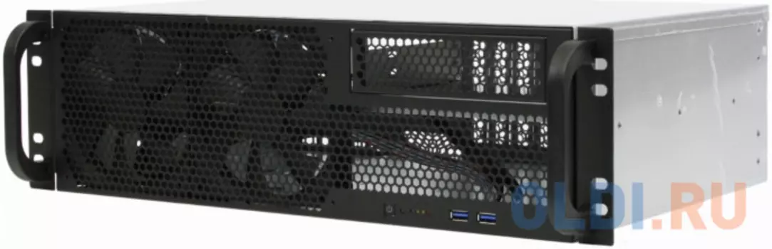 Procase Корпус 3U rear/front-access server case, черный, без блока питания, глубина 300мм, MB 12"x9.6" [RU330-B-0]