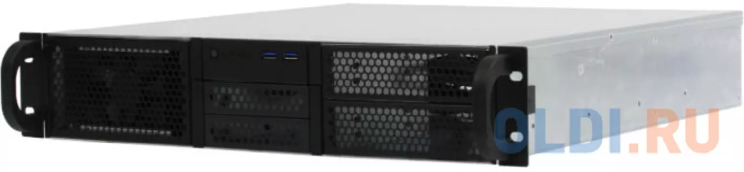 Procase RE204-D2H5-A-48 Корпус 2U server case,2x5.25+5HDD,черный,без блока питания(2U,2U-redundant),глубина 480мм,ATX 12"x9.6"