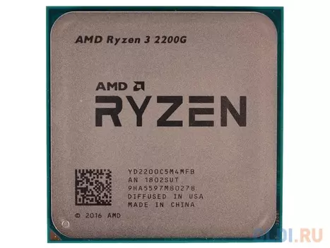 Процессор AMD Ryzen 3 2200G YD2200C5M4MFB Socket AM4 OEM