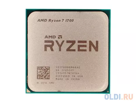 Процессор AMD Ryzen 7 1700 OEM &lt;65W, 8C/16T, 3.7Gh(Max), 20MB(L2-4MB+L3-16MB), AM4 (YD1700BBM88AE)