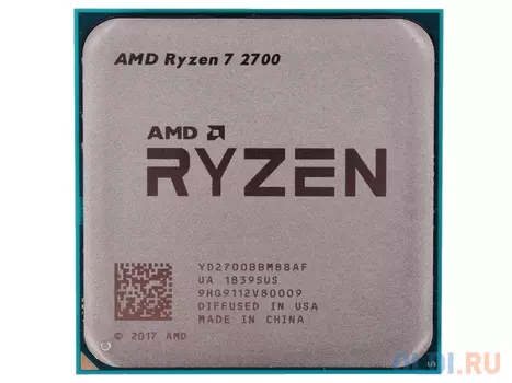 Процессор AMD Ryzen 7 2700 OEM &lt;65W, 8C/16T, 4.1Gh(Max), 20MB(L2+L3), AM4 (YD2700BBM88AF)