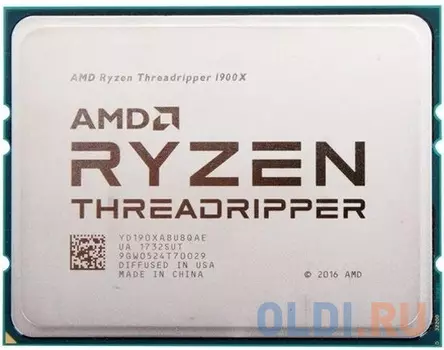Процессор CPU AMD Ryzen Threadripper 1900X OEM  (TR4, 3.8GHz up to 4.0GHz/8x512Kb+16Mb, 8C/16T, Summit Ridge, 14nm, 180W, unlocke