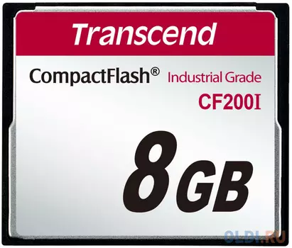 Промышленная карта памяти CompactFlash Transcend 200I, 8 Гб SLC, темп. режим от -40? до +85?