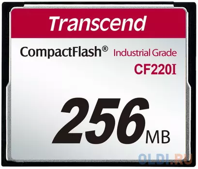 Промышленная карта памяти CompactFlash Transcend 220I, 256 Мб SLC, темп. режим от -40? до +85?