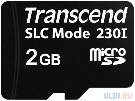 Промышленная карта памяти microSD Transcend 230I, 2 Гб 3D NAND TLC, темп. режим от -40? до +85?, без адаптера