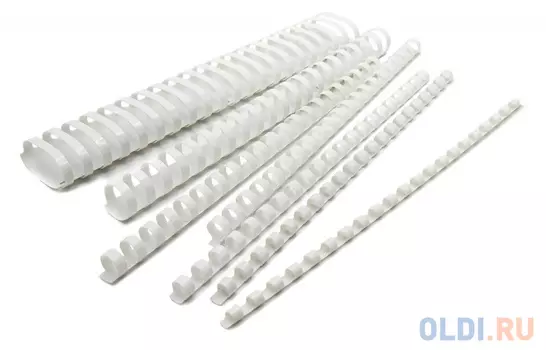 Пружины для переплета пластиковые Silwerhof d=51мм 411-450лист A4 белый (50шт) (1373590)