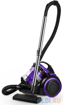 Пылесос Kitfort КТ-5285 1200Вт черный/фиолетовый