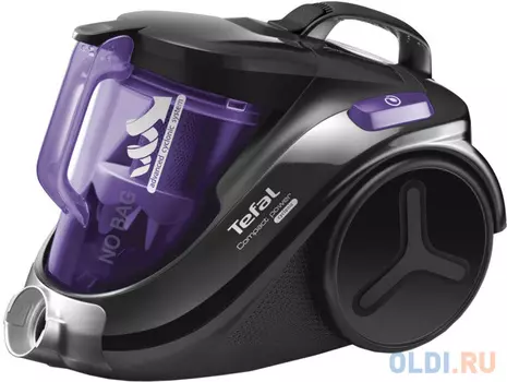 Пылесос Tefal TW3759EA сухая уборка чёрный фиолетовый
