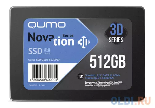 QUMO SSD 512GB QM Novation Q3DT-512GPGN OEM {SATA3.0}