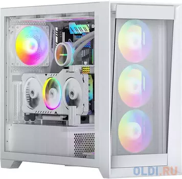 Lagrange ATX, White, FANS: 120mm ARGB: 3 Top + 1 Rear + HUB. Drive bay int: 3x3,5 + 3x2,5. 2xUSB3.0+1xUSB-C, A