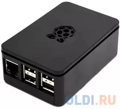 RA179 Корпус ACD Black ABS Plastic case with Logo for Raspberry Pi 3 B/B+, совместим с креплением VESA Mount (RASP1793)(ASM-1900036-22)(аналог 167-7