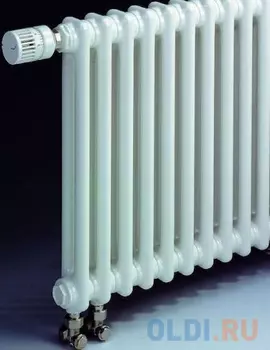 Радиатор труб. Zehnder Charleston Retrofit 2056, 22 сек.1/2 ниж.подк. RAL9016 (кроншт.в компл)