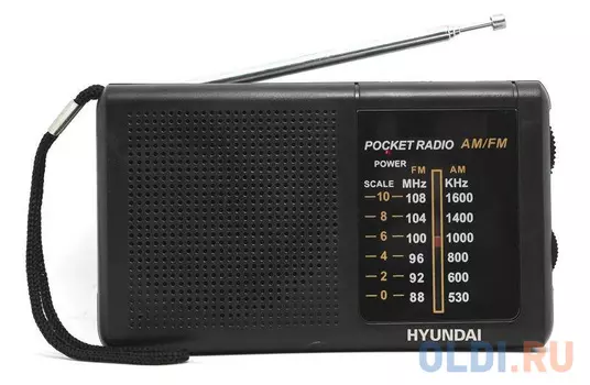Радиоприемник портативный Hyundai H-PSR130 черный
